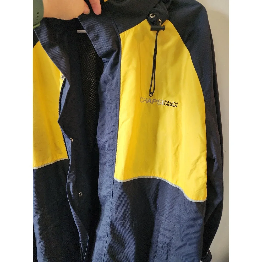 Chaps Ralph Lauren jacket men's XL colorblock windbreaker Vintage 90s/Y2K ,